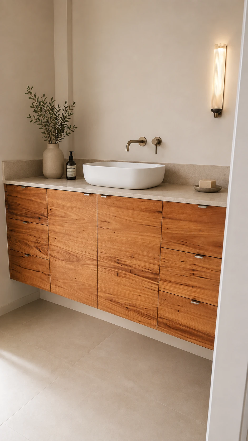 Timber vanity cabinetry